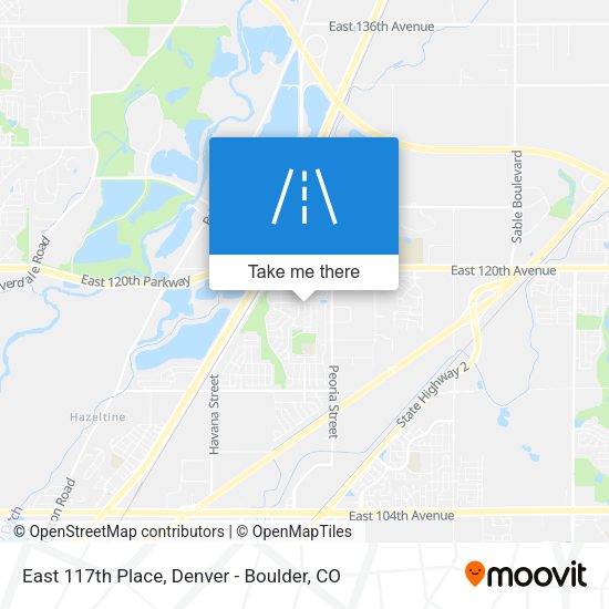 East 117th Place map