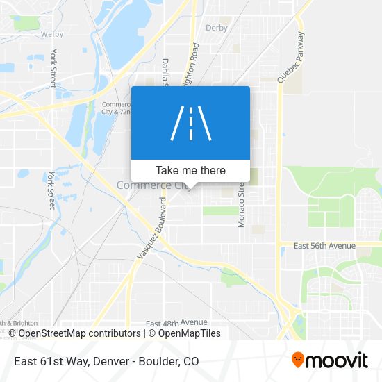 East 61st Way map