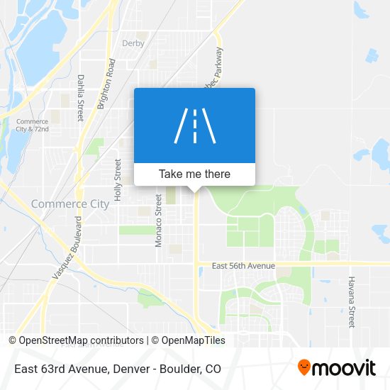 Mapa de East 63rd Avenue
