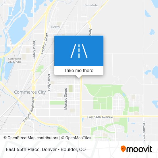 East 65th Place map