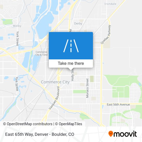 East 65th Way map