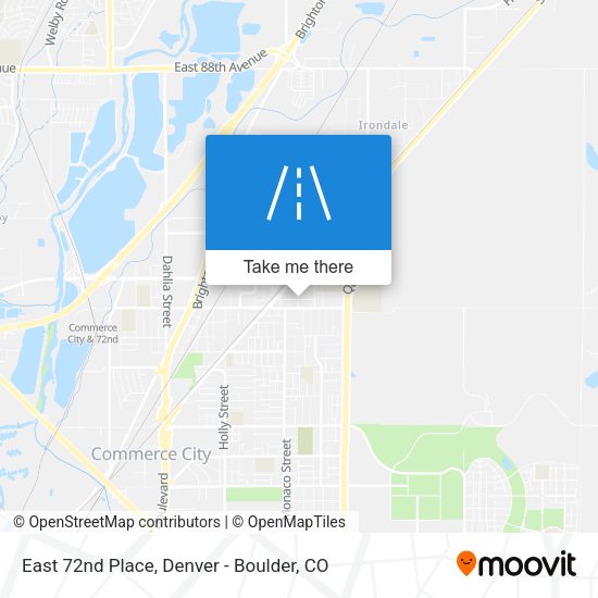 Mapa de East 72nd Place