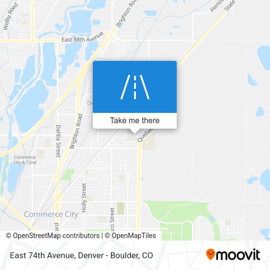 Mapa de East 74th Avenue