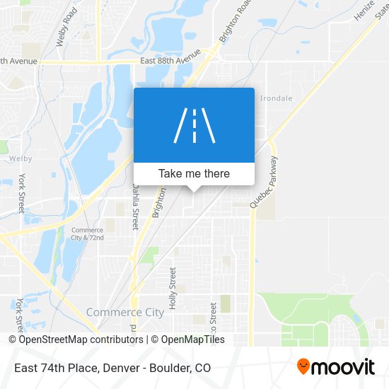Mapa de East 74th Place