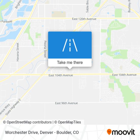 Mapa de Worchester Drive