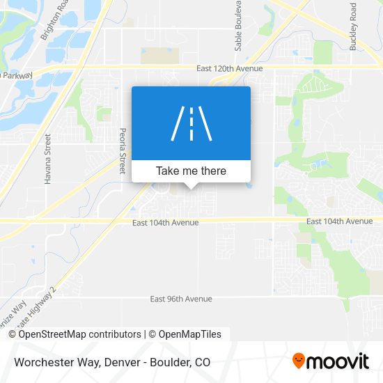 Worchester Way map