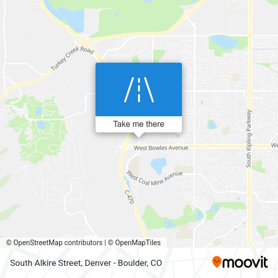 South Alkire Street map