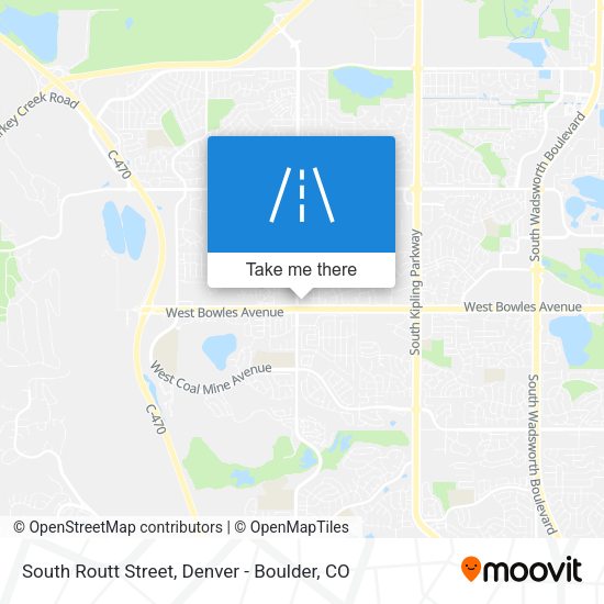 Mapa de South Routt Street
