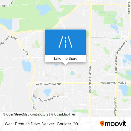 West Prentice Drive map