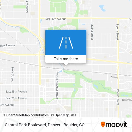 Mapa de Central Park Boulevard