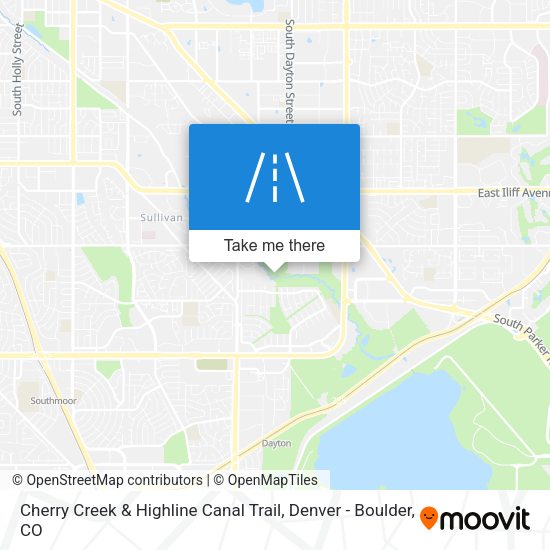 Cherry Creek & Highline Canal Trail map