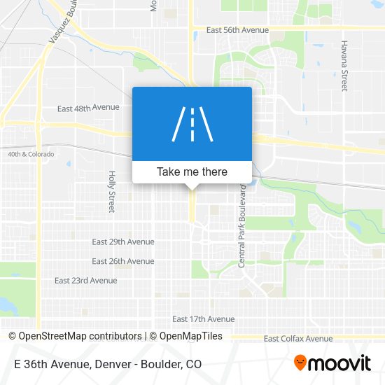 Mapa de E 36th Avenue