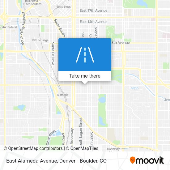 East Alameda Avenue map