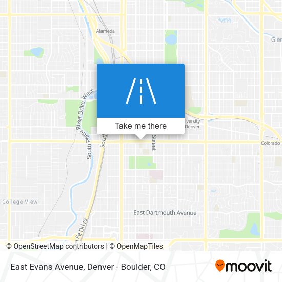 East Evans Avenue map