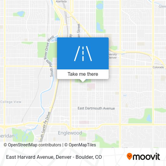 East Harvard Avenue map