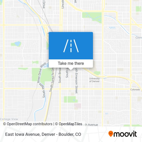 East Iowa Avenue map