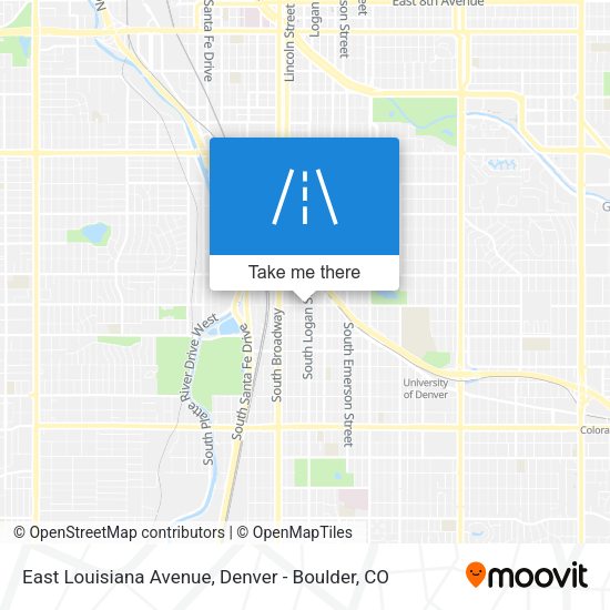 East Louisiana Avenue map