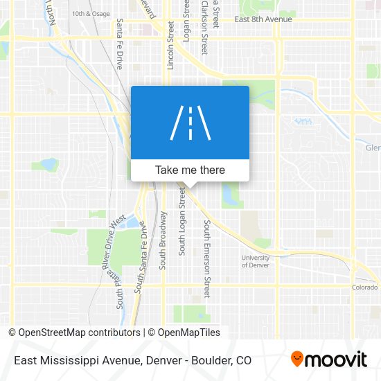East Mississippi Avenue map