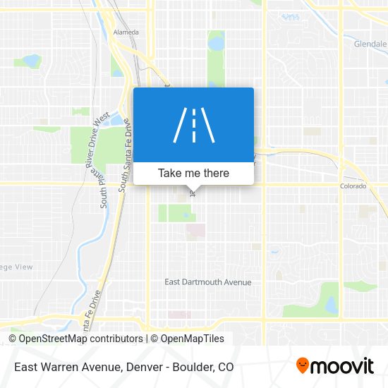 East Warren Avenue map