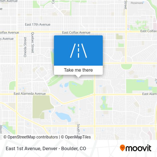East 1st Avenue map