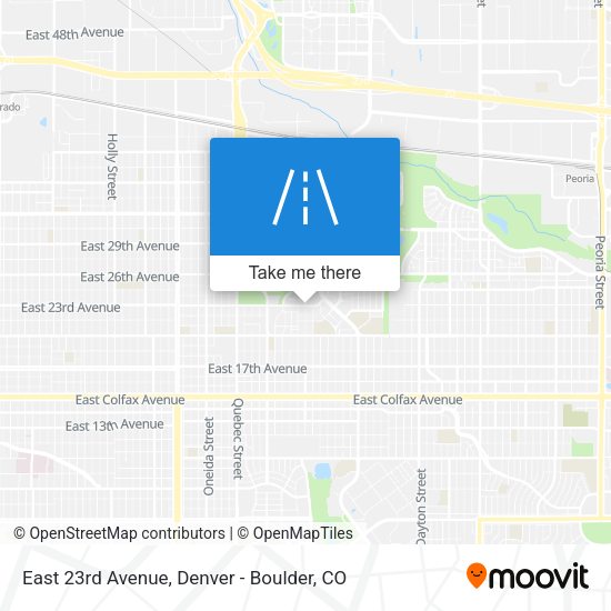 East 23rd Avenue map