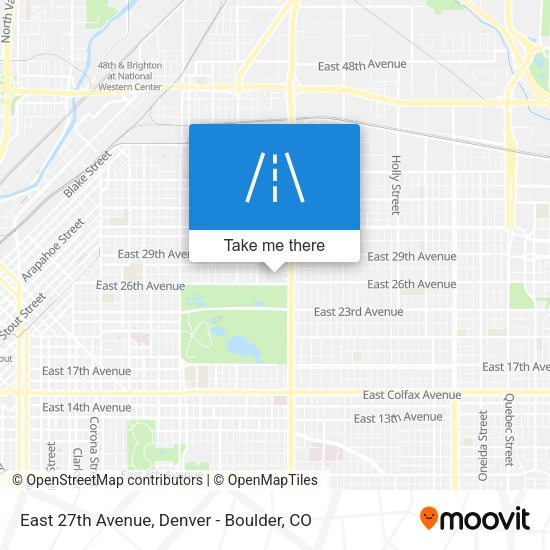 East 27th Avenue map