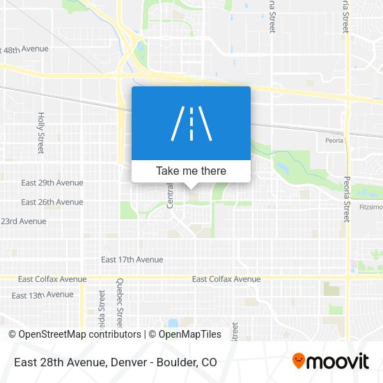 Mapa de East 28th Avenue