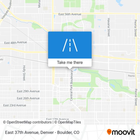 East 37th Avenue map