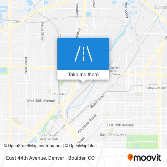 East 44th Avenue map