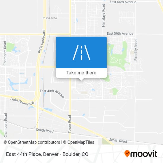 Mapa de East 44th Place