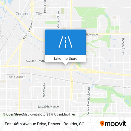 East 46th Avenue Drive map
