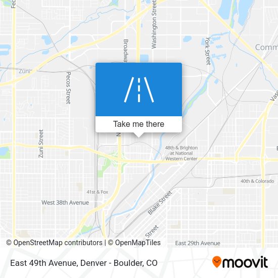 East 49th Avenue map