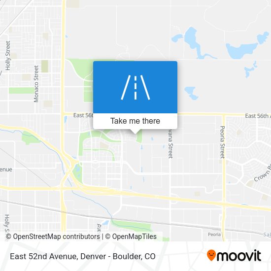 East 52nd Avenue map