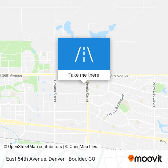 Mapa de East 54th Avenue