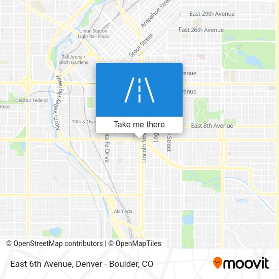 Mapa de East 6th Avenue
