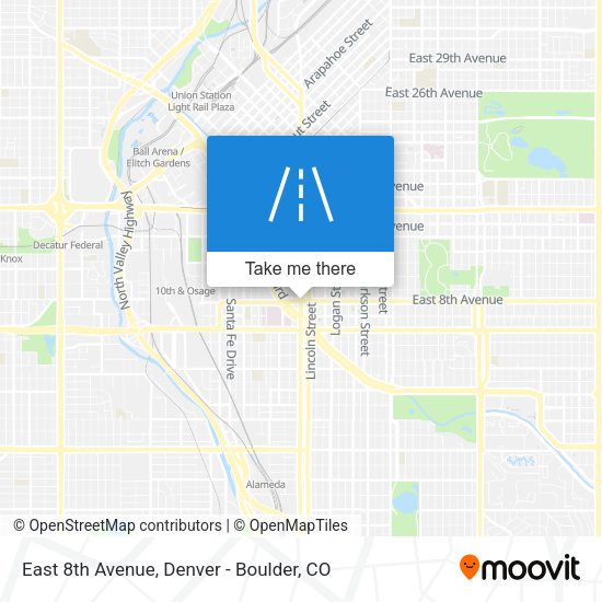 East 8th Avenue map