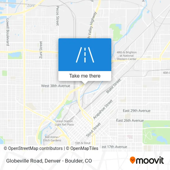 Globeville Road map