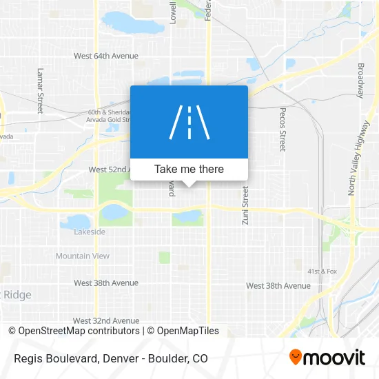 Regis Boulevard map
