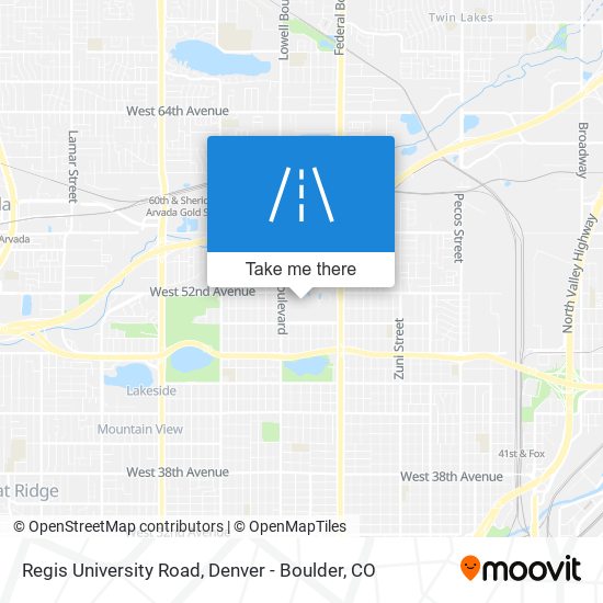 Mapa de Regis University Road