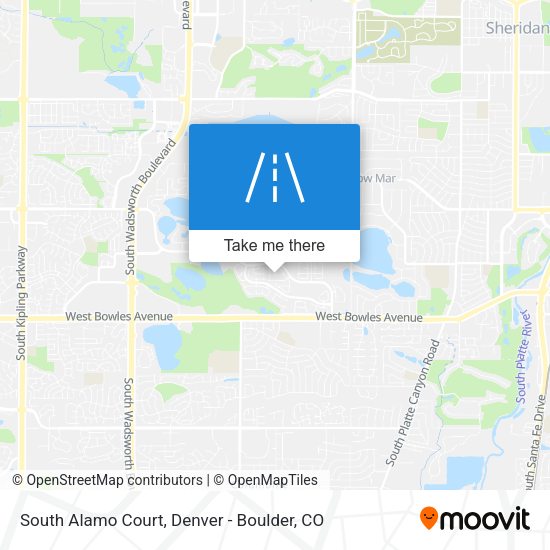 South Alamo Court map