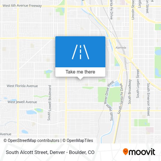 South Alcott Street map
