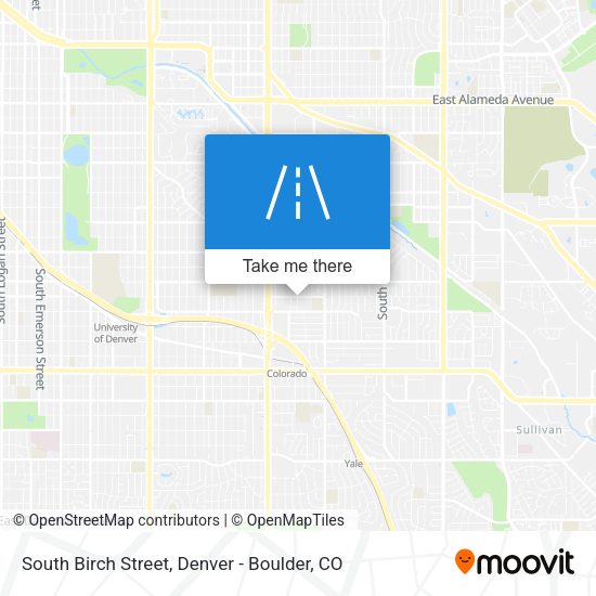 South Birch Street map
