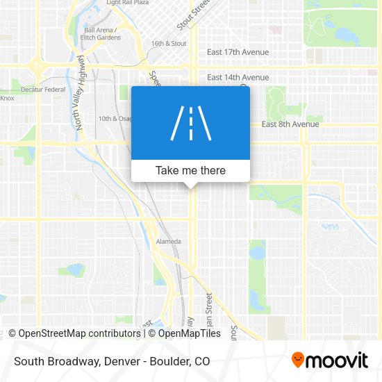 South Broadway map