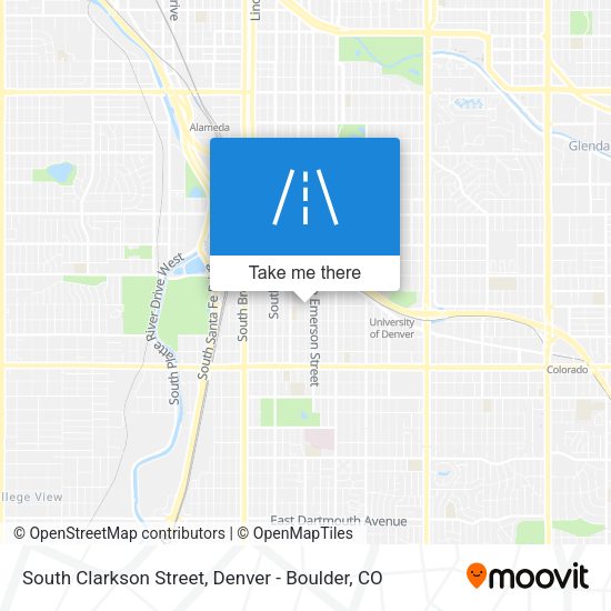 South Clarkson Street map