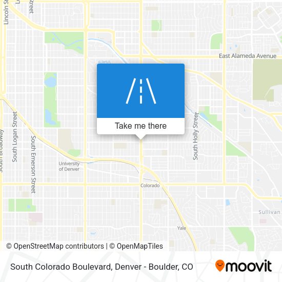 South Colorado Boulevard map