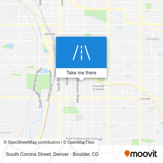 South Corona Street map