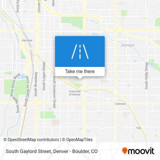 South Gaylord Street map