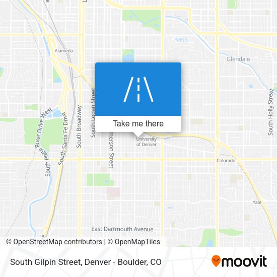 South Gilpin Street map