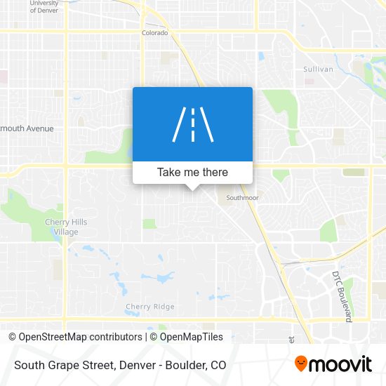 South Grape Street map