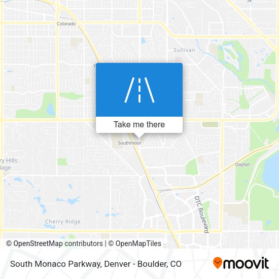 South Monaco Parkway map